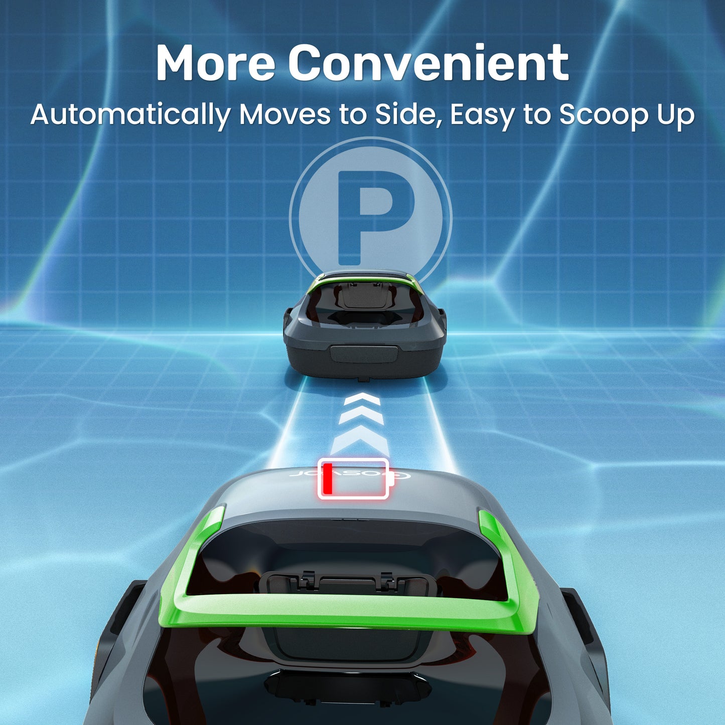 Gosvor LiteVac 800 Cordless Robotic Pool Cleaner , Pool Vacuum for Above-Ground Flat Pools, Green