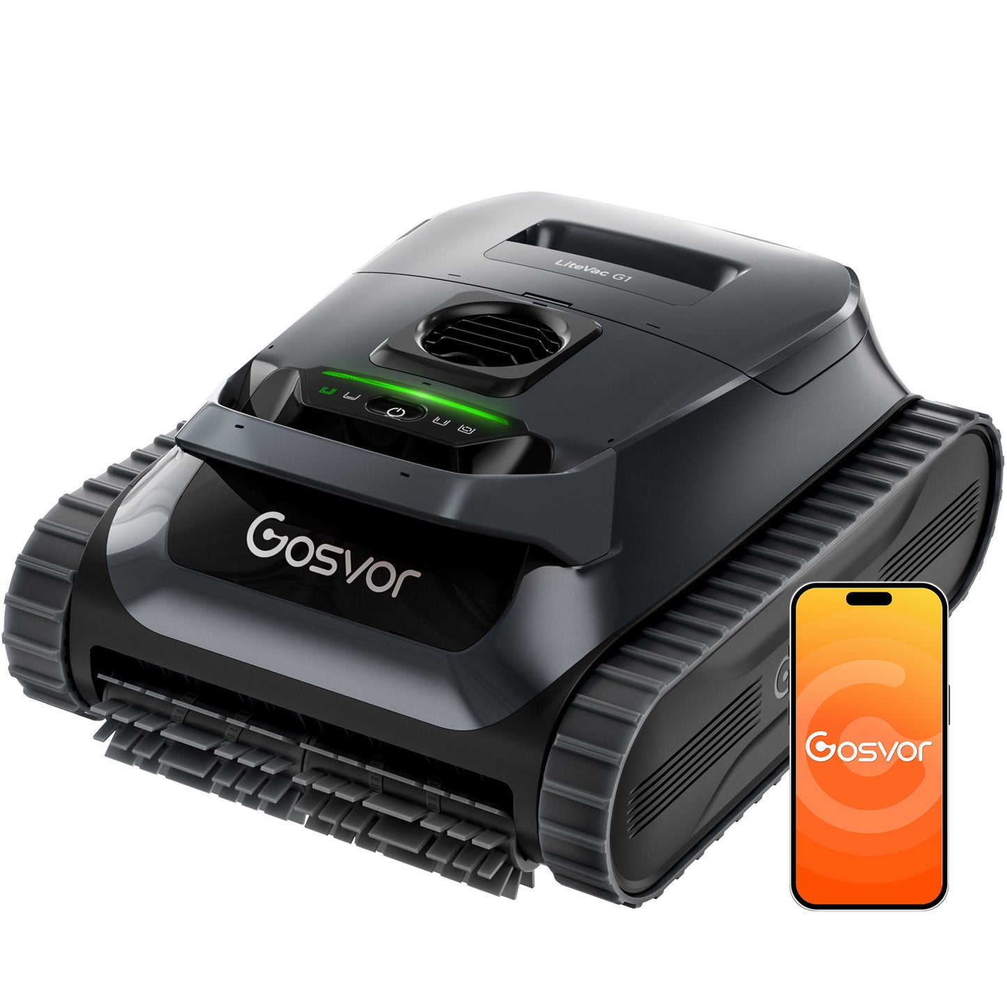Gosvor LiteVac G1 Cordless Pool Vacuum for Inground Pools, Gray